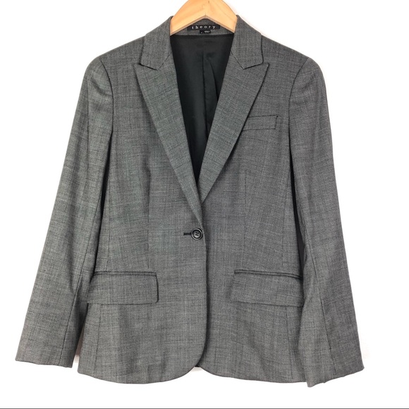 Theory Jackets & Blazers - THEORY blazer jacket 4 Gabe B black 1 button o108